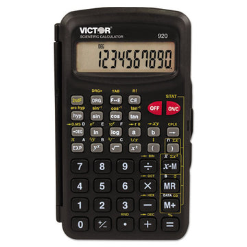 Victor® 920 Compact Scientific Calculator With Hinged Case, 10-digit Lcd freeshipping - TVN Wholesale